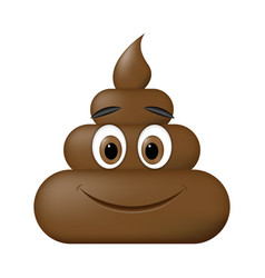 Shit icon sad face poop emoticon Royalty Free Vector Image