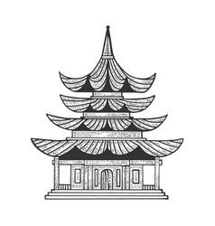 Japanese Pagoda Sketch Vector Images Over 1