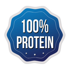 High protein label or sticker Royalty Free Vector Image