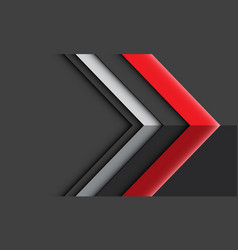 Abstract red arrow light direction speed on black Vector Image