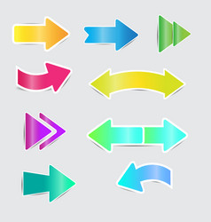 Red and green isometric arrows growth and decay Vector Image