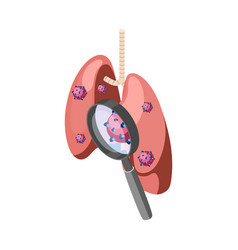 Lungs inspection icon Royalty Free Vector Image