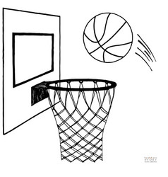 basketball court sketch vector images 93