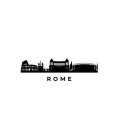 Rome skyline and landmarks silhouette Royalty Free Vector