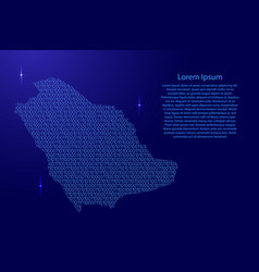 Abstract schematic map of saudi arabia from the Vector Image