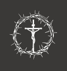 Crucifixion jesus christ a religious symbol Vector Image