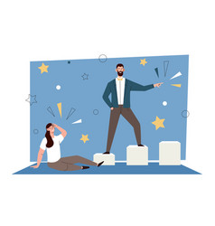 Opposite words strong and weak Royalty Free Vector Image