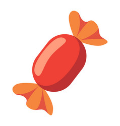 Candy in red wrapping closeup Royalty Free Vector Image