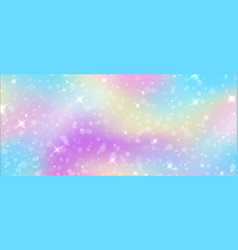 Unicorn rainbow wave background mermaid galaxy Vector Image