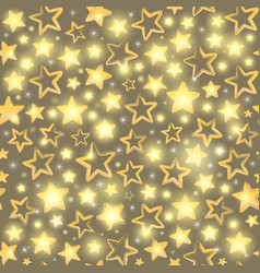 Sketch star seamless pattern starry sky with Vector Image