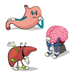 Human internal organs characters 1 Royalty Free Vector Image