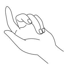 Deaf hands language disabled person gesture hands Vector Image