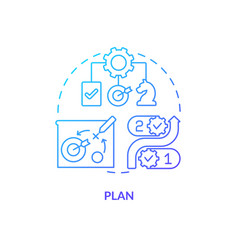 Management of risk blue gradient concept icon Vector Image