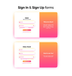 Login screen ui design Royalty Free Vector Image