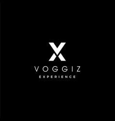 Letter x logo black and white lines gradient tech Vector Image