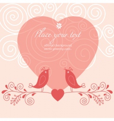 Valentines day or wedding card Royalty Free Vector Image