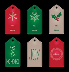 Christmas present hang tags Royalty Free Vector Image
