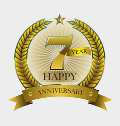 Happy anniversary symbol Royalty Free Vector Image