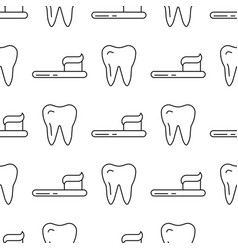 Teeth pattern tooth dental cartoon kids Royalty Free Vector