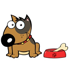 Brown dog sitting Royalty Free Vector Image - VectorStock