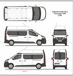 Nissan nv300 passenger van l2h1 2014 Royalty Free Vector