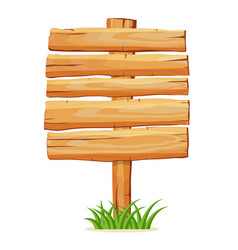 Wooden empty signboard icon Royalty Free Vector Image