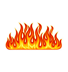 Fire flames with bright orange blazing tongues Vector Image