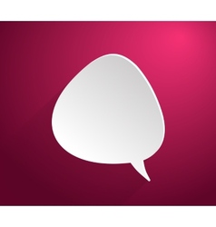 Speech bubble square red 3d icon with chrome Vector Image