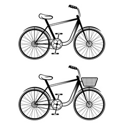 Bicycle with cart Royalty Free Vector Image - VectorStock