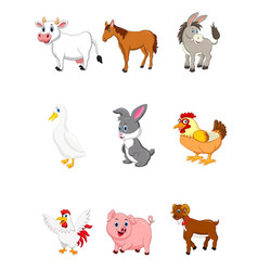 Cute white cow cartoon Royalty Free Vector Image