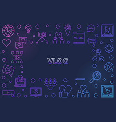 Popular vlog logo flat style Royalty Free Vector Image