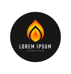 Logo element symbol fire Royalty Free Vector Image