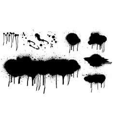 Spray graffiti stencil template Royalty Free Vector Image