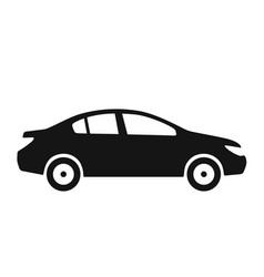 Car sedan vehicle icon black Royalty Free Vector Image