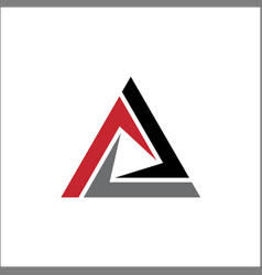 Triangle line pyramid company logo Royalty Free Vector Image