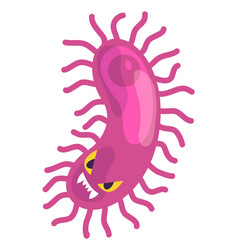 Cartoon evil bacteria germs angry Royalty Free Vector Image