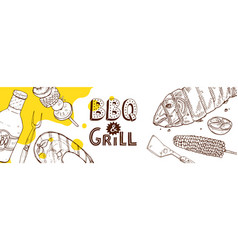 Bbq grill poster Royalty Free Vector Image - VectorStock