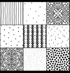 Black and white floral pattern Royalty Free Vector Image