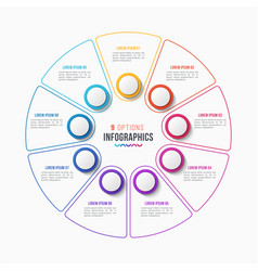 12 parts infographic design circle chart Vector Image