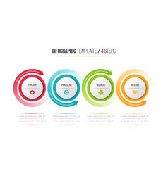 Four steps infographic process chart 4 options Vector Image