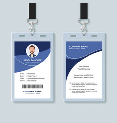 Creative and modern id card design template Vector Image