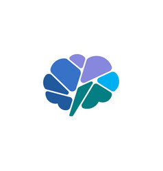Brain logo silhouette design template Royalty Free Vector
