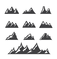 Mountains icons set Royalty Free Vector Image - VectorStock