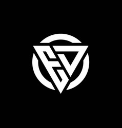 Ed logo monogram with triangle shape and circle Vector Image