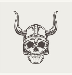 Head skull with knight warrior helmet Royalty Free Vector