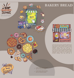Hand drawn bakery Royalty Free Vector Image - VectorStock