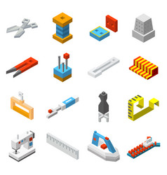 Sewing tools and tailor needlework icons Vector Image