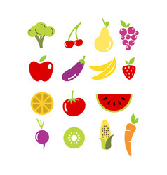 Fruit and vegetables background Royalty Free Vector Image