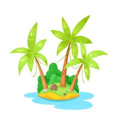 Background scene with coconut trees on beach Vector Image