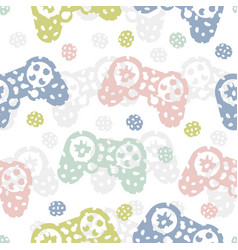 Vintage monochrome video game seamless pattern Vector Image